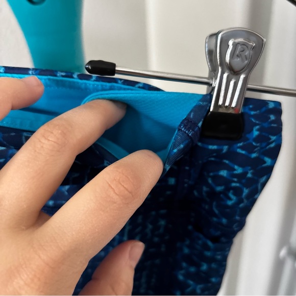 lululemon Blue Patterned biker Shorts - Picture 5 of 10